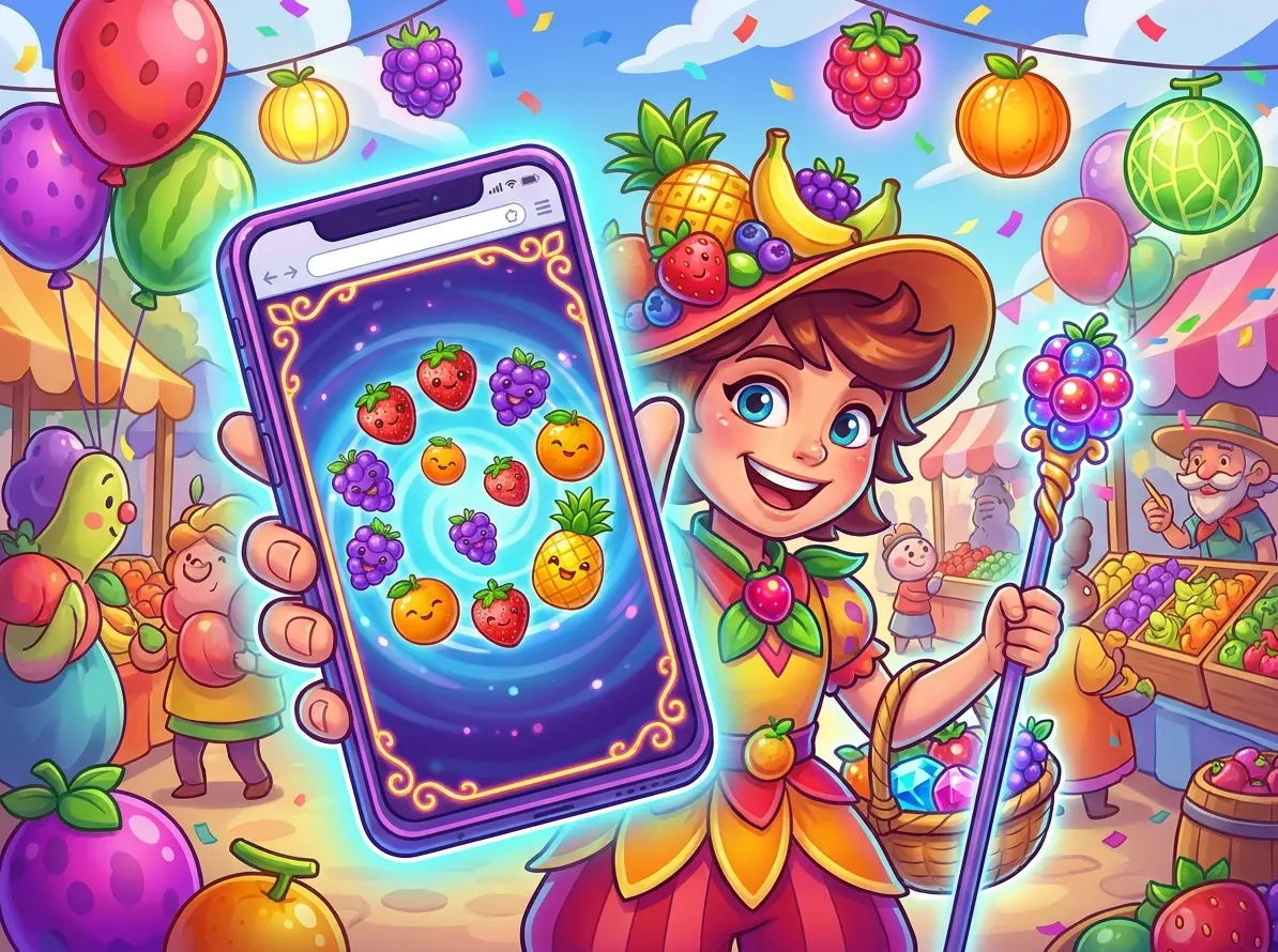 Fruit Party in a mobile browser